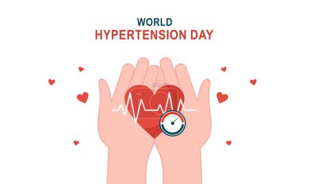 Illustration for World hypertension day illustration vector - Royalty Free Image