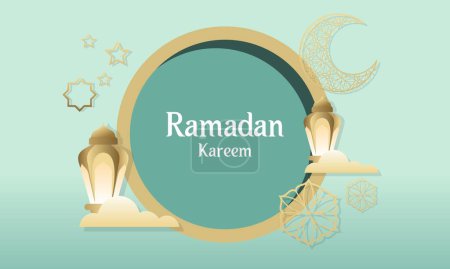 Téléchargez les illustrations : Ramadan Kareem de conception de festival islamique avec des décorations islamiques - en licence libre de droit