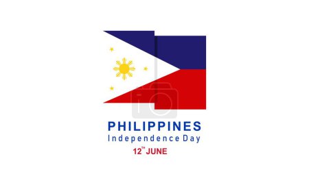 Téléchargez les illustrations : Joyeux anniversaire de l'indépendance philippines fond avec philippines drapeau vecteur - en licence libre de droit