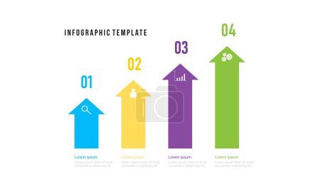 Illustration for Bar chart, infographic template for presentation vector illustration - Royalty Free Image