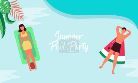 Ilustración de Invitación fiesta piscina verano ilustración - Imagen libre de derechos