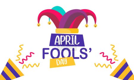 Illustration for April fools day illustration vector - Royalty Free Image