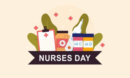 Téléchargez les illustrations : International nurses day background - en licence libre de droit