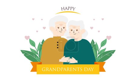 Ilustración de Feliz día de los abuelos, vector ilustración diseño gráfico - Imagen libre de derechos