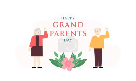 Illustration for Happy grandparents day, vector illustration graphic design - Royalty Free Image