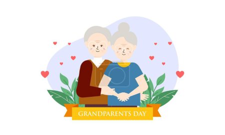 Ilustración de Feliz día de los abuelos, vector ilustración diseño gráfico - Imagen libre de derechos