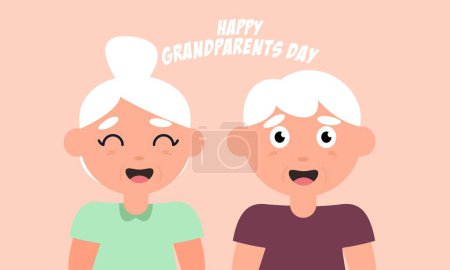 Illustration for Happy grandparents day, vector illustration graphic design - Royalty Free Image