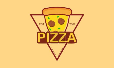 Illustration for Pizza vector logo design. - Royalty Free Image