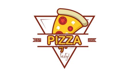 Illustration for Pizza vector logo design. - Royalty Free Image