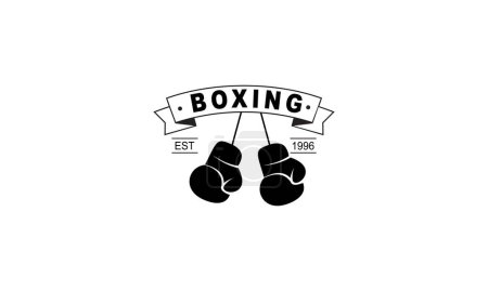 Téléchargez les illustrations : Logo de boxe icône design vecteur - en licence libre de droit