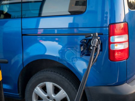 Photo for A gas nozzle of a compressed natural gas CNG powered car. High quality photo - Royalty Free Image