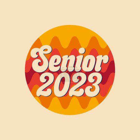 Illustration for Graduation 2023, Senior 2023, Congratulations Graduate 2023, Class of 2023. Printable Graduation Lawn Sign - Royalty Free Image