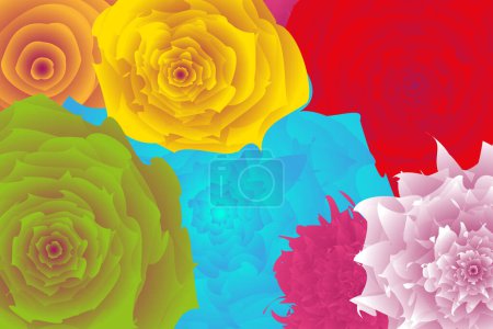 Photo for Flowers abstract background. Vector illustration. - Royalty Free Image