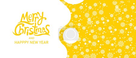 Photo for Christmas card with yellow and white christmas balls. christmas and new year concept. vector illustration - Royalty Free Image