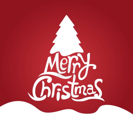 Photo for Christmas card. Merry Christmas lettering. - Royalty Free Image