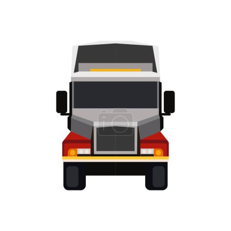 Vector illustration of a truck in cartoon style.