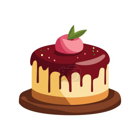Illustration for Cake vector illustration on white background - Royalty Free Image