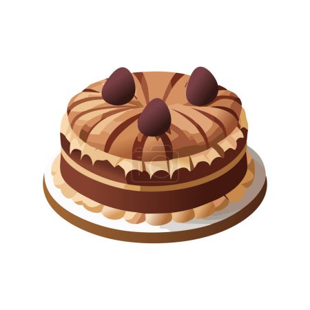 Illustration for Cake vector illustration on white background - Royalty Free Image