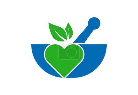 Illustration for Modern Medical and health care center Ayurvedic logo design, Vector illustration - Royalty Free Image