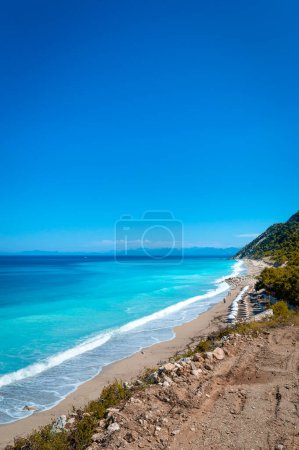 Foto de Hermosa playa en la isla de leukada en Grecia - Imagen libre de derechos