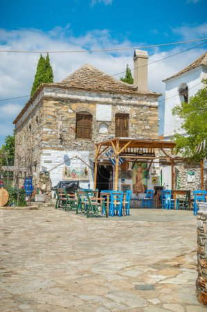 Photo for Kastro village Thassos island Greece 15 August 2023 : Traditional village Kastro in Thassos island Greece - Royalty Free Image