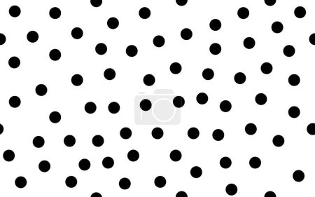 Pois noir doodle motif sans couture cercle créatif tendance minimaliste style rétro art géomatrique enfants sur fond blanc texture transparente pour tissu textile papier impression moderne partie polka forme