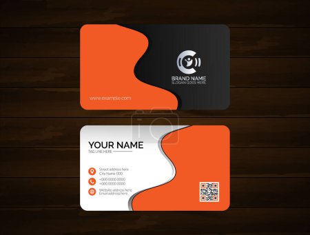 Illustration for Simple business card template design - Royalty Free Image
