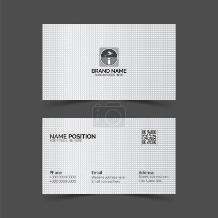Illustration for Double side white business card layout - Royalty Free Image