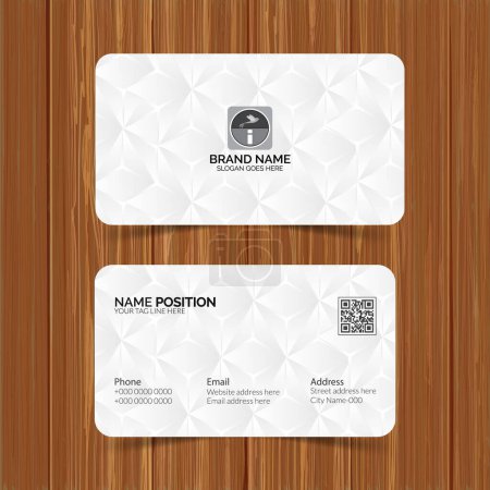 Illustration for Modern white business card template - Royalty Free Image