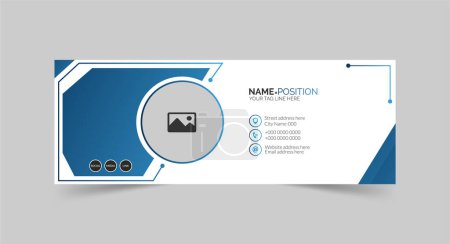 Email signature and banner poster template design. Vector illustration