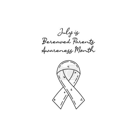 Illustration for Line art of bereaved parents awareness month good for bereaved parents awareness month celebrate. line art. illustration. - Royalty Free Image