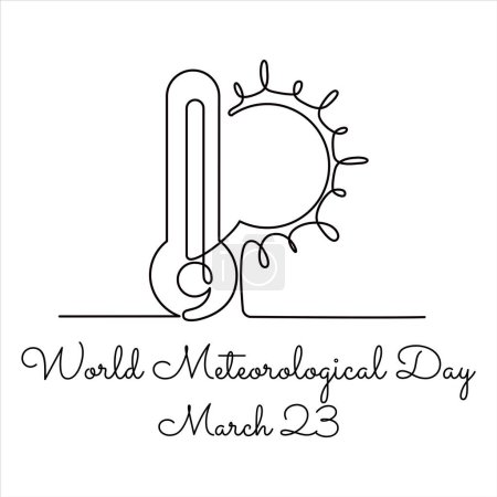 line art of World Meteorological Day good for World Meteorological Day celebrate. line art. illustration.