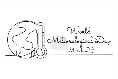 line art of World Meteorological Day good for World Meteorological Day celebrate. line art. illustration.