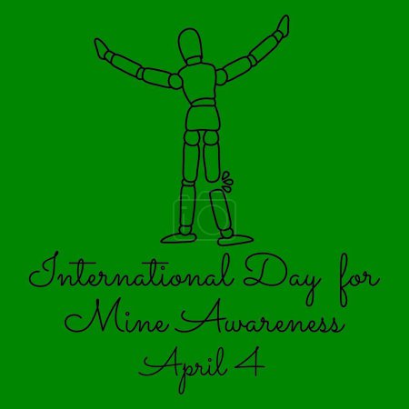 line art of International Day for Mine Awareness good for International Day for Mine Awareness celebrate. line art. illustration.