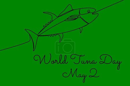 line art of World Tuna Day good for World Tuna Day celebrate. line art. illustration.