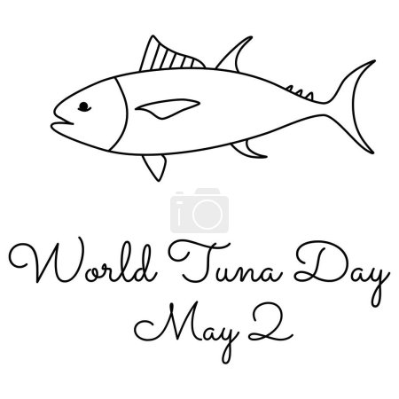 line art of World Tuna Day good for World Tuna Day celebrate. line art. illustration.