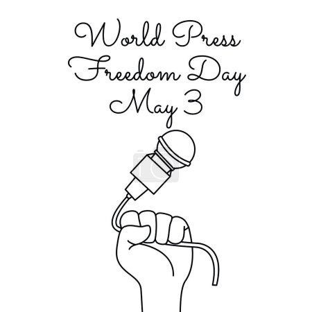line art of World Press Freedom Day good for World Press Freedom Day celebrate. line art. illustration.