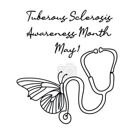 line art of Tuberous Sclerosis Awareness Month good for Tuberous Sclerosis Awareness Month celebrate. line art. illustration.