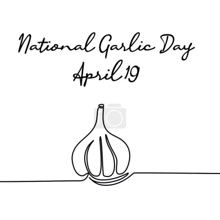 line art of National Garlic Day good for National Garlic Day celebrate. line art. illustration.
