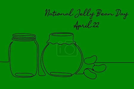 art de ligne de National Jelly Bean Day bon pour la Journée nationale de la gelée de haricots célébrer. art linéaire. illustration.