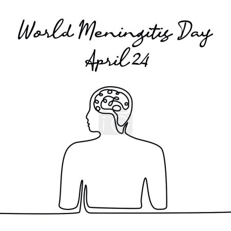 line art of World Meningitis Day good for World Meningitis Day celebrate. line art. illustration.
