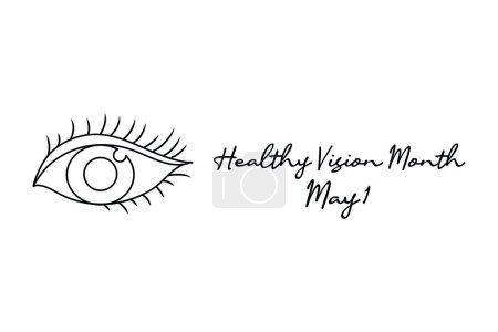 line art of Healthy Vision Month good for Healthy Vision Month celebrate. line art. illustration.