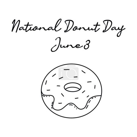 line art of National Donut Day good for National Donut Day celebrate. line art. illustration.
