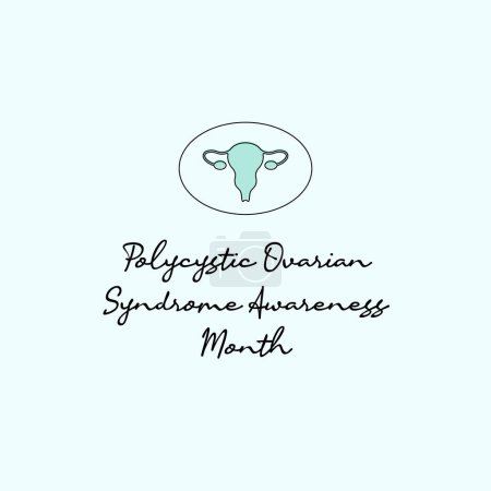 Illustration for Line art of Polycystic Ovarian Syndrome Awareness Month good for Polycystic Ovarian Syndrome Awareness Month celebrate. line art. - Royalty Free Image