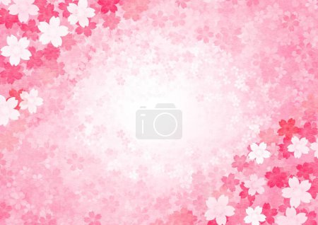 Photo for Background illustration with light and cherry blossom design. Flower pattern extends outward from the center - Royalty Free Image