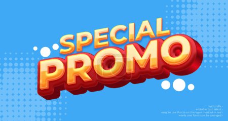 Illustration for Vector realistic text promo 3d bold text effect - Royalty Free Image
