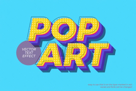 Ilustración de Vector pop art estilo editable efecto de texto 01 - Imagen libre de derechos