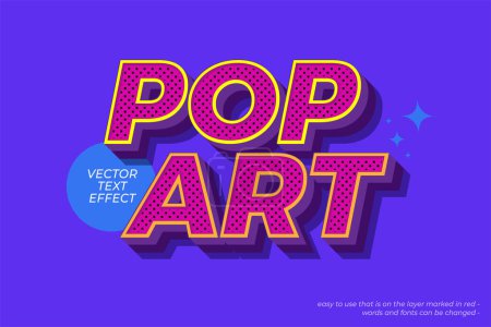 Ilustración de Vector pop art estilo editable efecto de texto 03 - Imagen libre de derechos