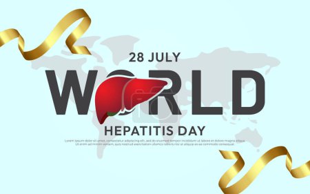 Illustration for Creative design banner or poster for World Hepatitis Day - Royalty Free Image