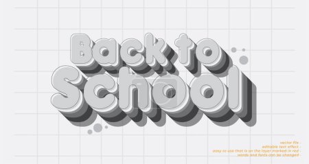 Back to school with retro style text effect